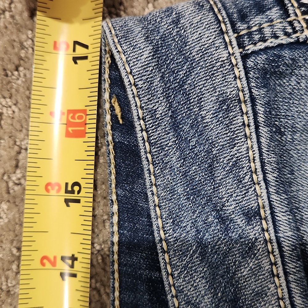 Stylish Blue Women's Jeans with Embellished Pockets 14P. Y2K STYLE - Picture 9 of 10
